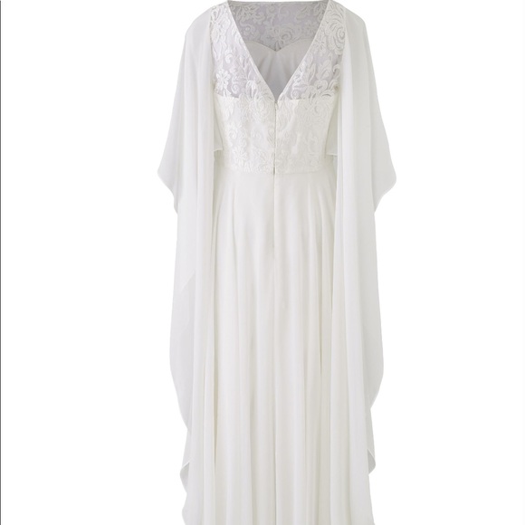 PLUS SIZE JOANNA HOPE CAPE WEDDING DRESS!!!! - Picture 5 of 6